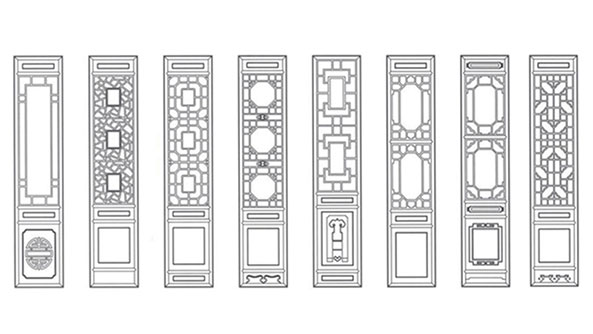 广州喜迎门中式花格CAD设计图样式大全
