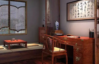广州书房中式设计美来源于细节